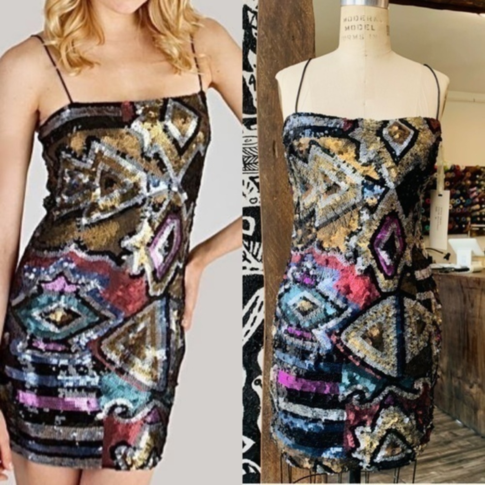 NWT MIGNON sequin dress size M